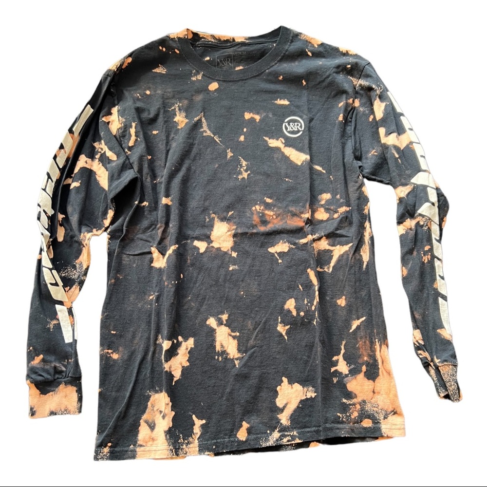 Repurposed bleached tee Young & Reckless long sleeve